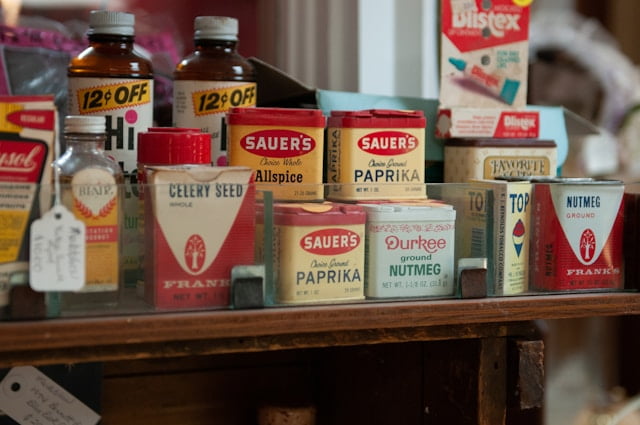 retro kitchen accessories vintage spice tins