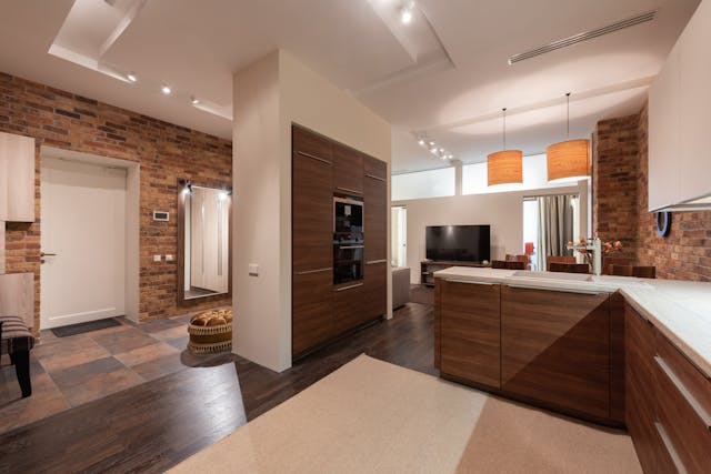 dark cabinets in kitchen