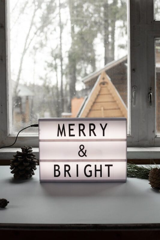 kitchen Christmas decorations light box