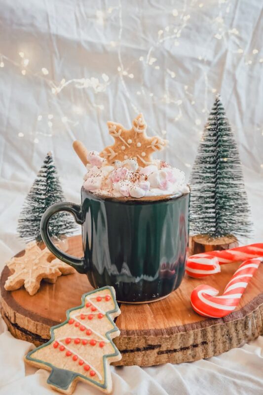 kitchen Christmas decorations coffee station